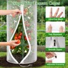 2 Pcs 57"X15.7" Round Tomato Netting with Zipper, Insect Bird