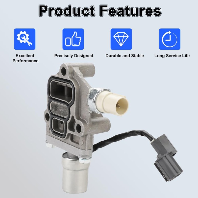WMPHE VTEC Solenoid Spool Valve with Gasket Compatible with Honda
