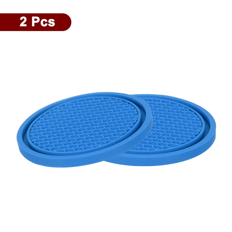 sourcing map 2pcs Car Cup Coasters Universal PVC Car Cup