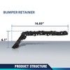 PIT66 Rear Bumper Retainer Driver Side Compatible with Toyota Corolla