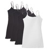 4 Pack Active Basic Women's Basic Tank Top (S-Bk/Bk/Bk/Wh)