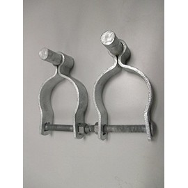 Pressed Steel Chain Link Fence Post Hinge w/Bolt - (2 Sets Pack) (1-5/8")