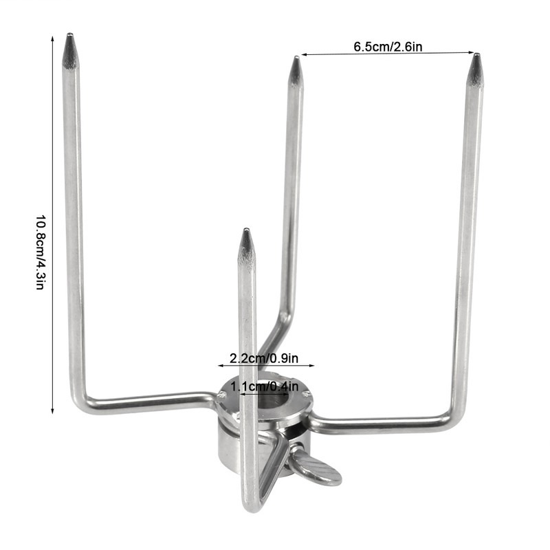 2PCS Multifunctional Stainless Steel BBQ Fork Grill Fork Roast Spit