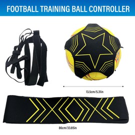 Football Juggling Trainer with 5 Prongs and Reinforced Flat Rope - Ideal Football Training Tool for Children - Gift for Boys 10 Years - Football Gifts Boys and Football Training Accessories