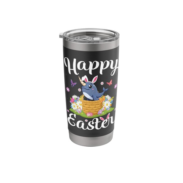 Narwhal Happy Easter Egg Hunt Bunny Ear Narwhal Easter Stainless