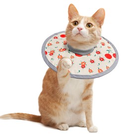 LOS ANDES Cat Recovery Collar, Adjustable Cat Protective Collar Alternative After Surgery, Protect Cat Neck Cones to Stop Licking Wound, Lightweight Elizabethan Collar for Kitten,Puppy