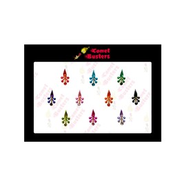 Comet Busters Multicolor Party Wear Diamond Studded Bindi