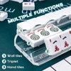 ZIMOPONG Mahjong Racks with Magnetic Pushers 17.5inch, 4 PCS, Clear