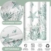 TWLSNCD No Hook Shower Curtain with Snap in Liner, Beach