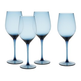 Fortessa Gala Glass, 14 Ounce Universal Wine (Set of 4), Cornflower