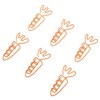 100Pcs Carrot Paper Clips Carrot Shape Strong Metal Anti Slip