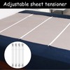 Bed Sheet Tensioner, Adjustable, Pack of 4 Flat Sheet Tensioners,
