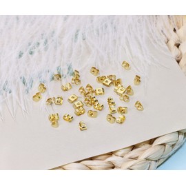 Shapenty Stainless Steel Butterfly Shaped Clutch Earring Backs Stoppers Replacements for DIY Craft Jewelry Accessories Stud Earrings Secure Locking Earring Backs, 150PCS (Gold)