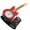 Guitar Alarm Clock,Vintage Desk Clock Guitar Shape Stable Base Battery