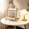 Gold Magazine Holder,Modern Magazine Rack Floor,Metal Wire Magazine Basket