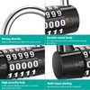 Zinc Alloy U-Shape Padlock, 5 Digit Dial Combination Password Code