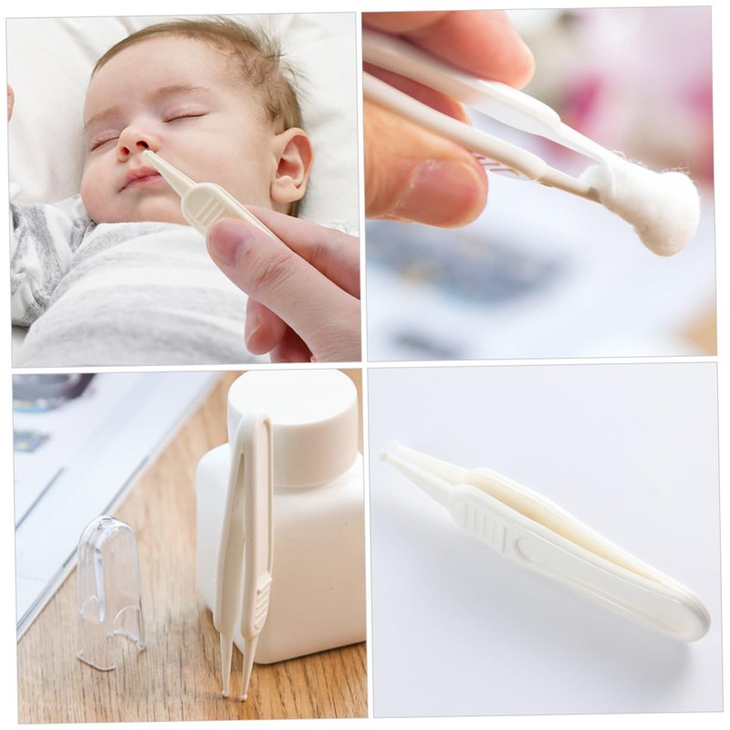 PACKOVE 20pcs Nasal Tweezers Ear Cleaning Clips Ergonomic Portable Nose