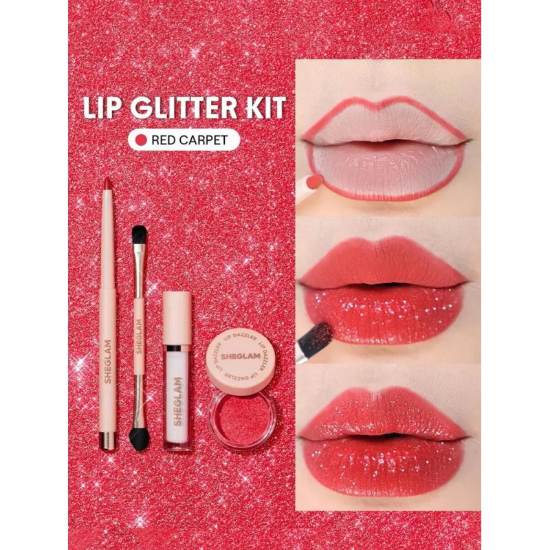 Sheglam Kit De Purpurina Lip Dazzler Con Glitter Duradero