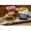 SHATCHI Union Jack Crowns Toothpicks Cupcake Toppers Britain Cocktail Stick