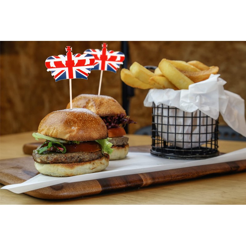 SHATCHI Union Jack Crowns Toothpicks Cupcake Toppers Britain Cocktail Stick