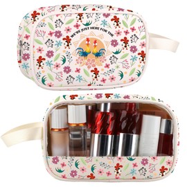 CMNIM Movie Inspired Chicken Cosmetic Makeup Bag Cartoon Rooster Character Gifts Ocean Princess Fans Organizer Bag for BFF (Chicken C Makeup Bag)