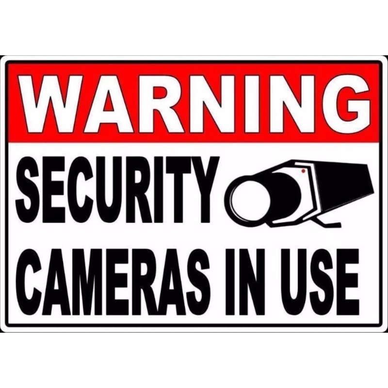 hillman group Warning Security Cameras In Use Home Video Surveillance