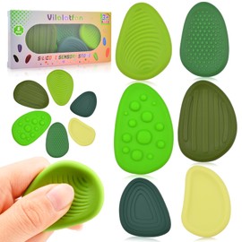 Vilalatfan Fidget Toys Sensory Stones for Kids and Adults,6 PCS Texture Worry Stone for Anxiety Autism Teen Calm Down & ADHD Stress Relief,Quiet Fidgets for Classroom Small Prizes Gifts for Travel Toy