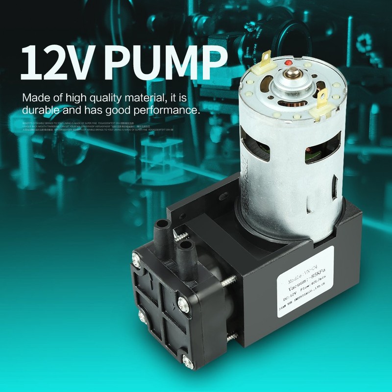 FTVOGUE Oilless Vacuum Pump DC12V 42W Mini Brush Piston Pressure