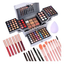 Kit De Maquillaje Completo Charmcode Todo En Uno Juego De Plata.