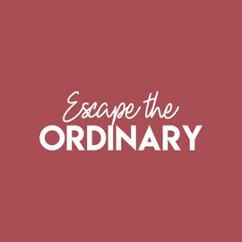 Vinyl Wall Art Decal - Escape The Ordinary - 10" x 27" - Modern Inspirational Cute Positive Good Vibes Quote Sticker for Bedroom Closet Living Room Kids Room Playroom Office Decor