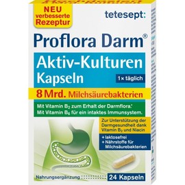 테테셉트 프로플로라 액티브 유산균 캡슐 24정 12.48g Tetesept Proflora Active Probiotic Capsules 24 Tablets 12.48g