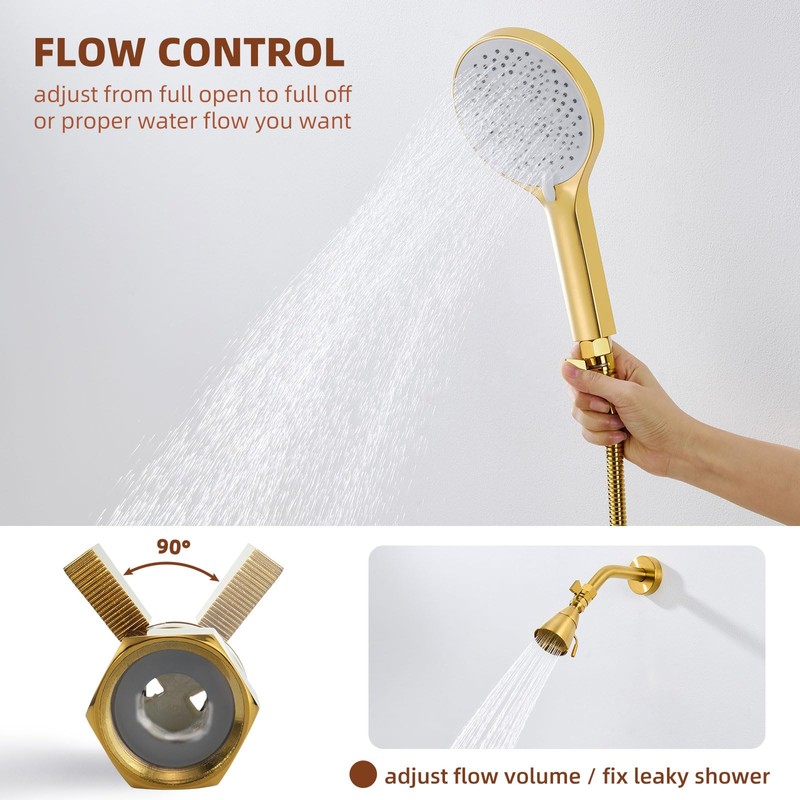 Angle Simple Shower Flow Control Valve, Brass Water Shut Off