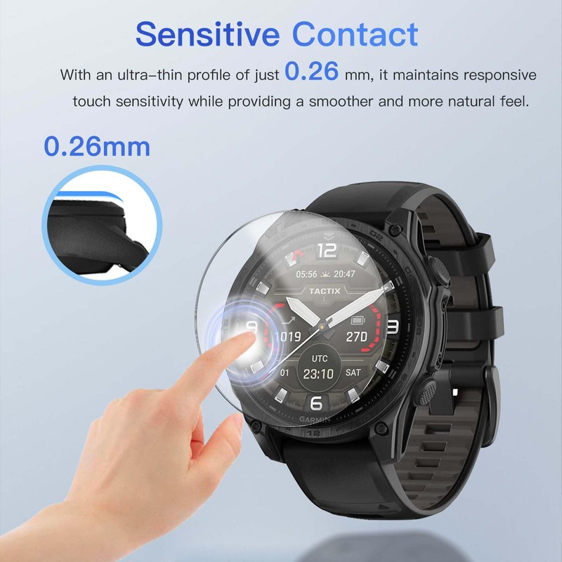 4 Pack Screen Protector for Garmin tactix 8 47mm, 9H