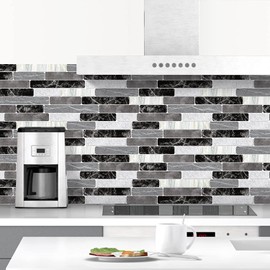 WENMER Peel and Stick Backsplash Wallpaper, Waterproof, Self Adhesive Removable Wallpaper for Kitchen Bathroom Backsplash, Tile Contact Paper for Countertop, 17.7"x 118"