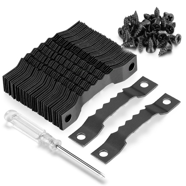 YHYZ Black Sawtooth Picture Hangers Set (Large, 60 Sets), 60pcs
