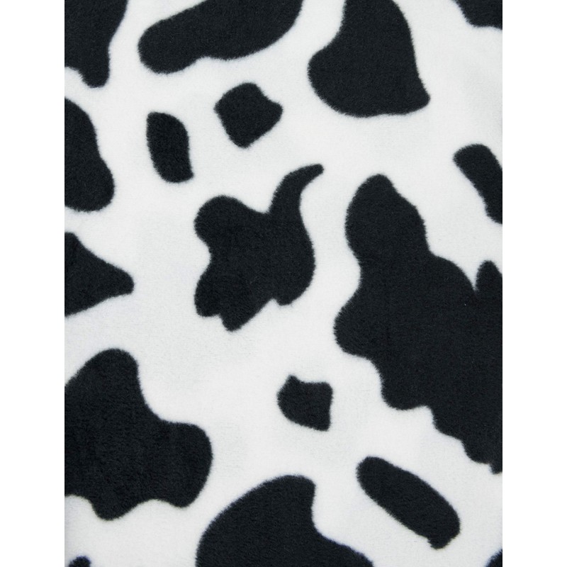 Leveret Fleece Womens Sleep Pants Black Cow Large