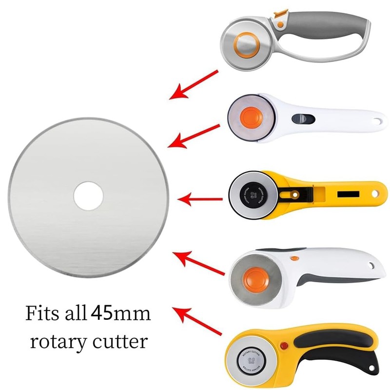 RXKFIGX 45 mm Rotary Cutter Blade 20 Pcs Replacement Rotary