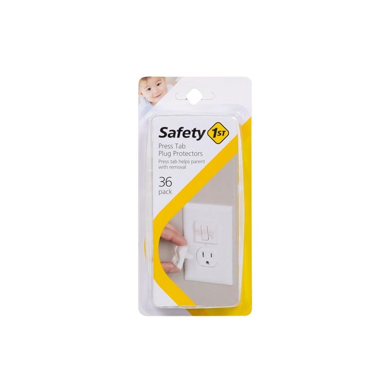 Safety 1st Press Tab - Protectores de enchufe 36 unidades