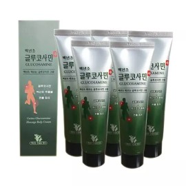 Baeknyeonneo 백년초 글루코사민 크림 150ml x 5개 Centella Glucosamine Cream 150ml x 5pcs