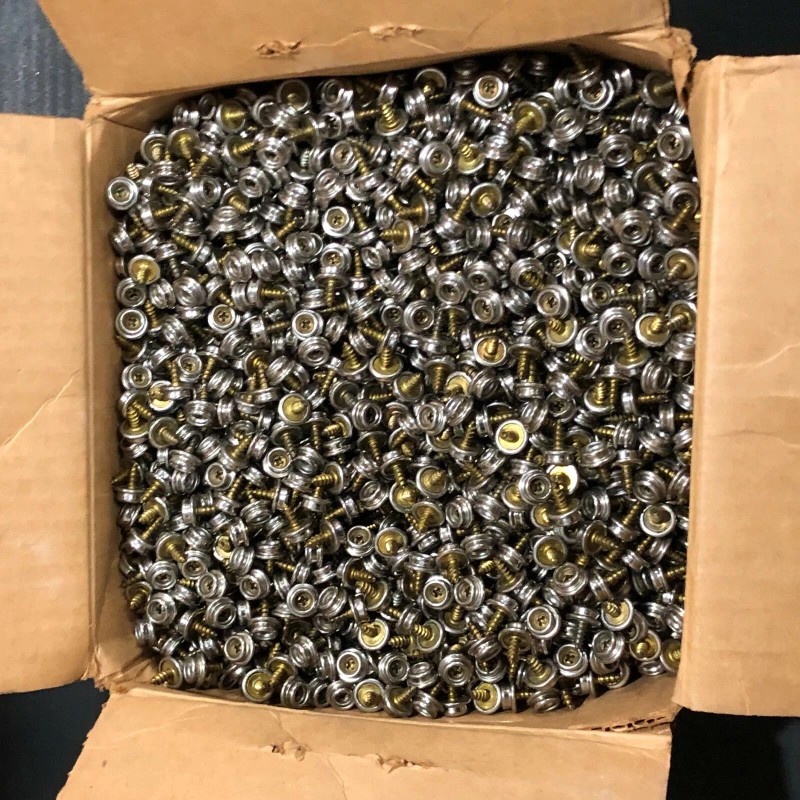 CARR FASTENER (1000) CARR FASTENER Nickel, 3/8", Studs Snap Fastener,