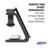 3-in-1 Apple Fast Wireless Charging Dock Station (T3) (Black)