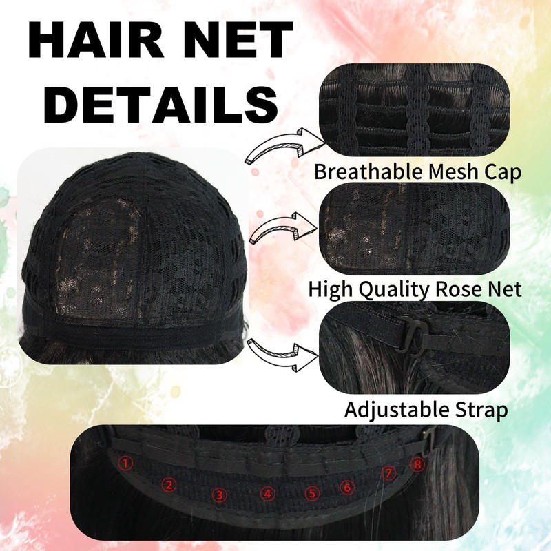 JoneTing Long Curly Wigs for Men Black Curly Wigs Funny
