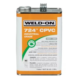 Weld-On 724 CPVC - Professional Industrial-Grade Heavy  Gray CPVC Cement - 1 Gal