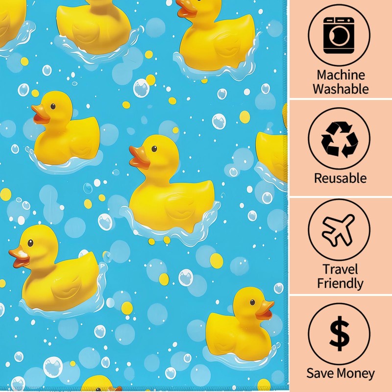 amepay Cute Rubber Duck Hand Towels - 2 Pack, 14.5"