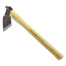 14 Inch Heavy Duty Curved Hoe, Without Welding, Gardening Tool, Oak Handle, for Digging, Weeding, and Planting