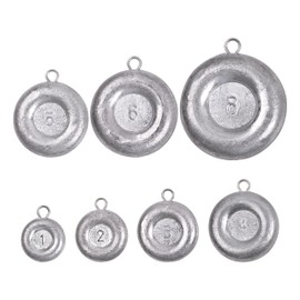 Disc Sinkers Fishing Weights Coin Sinkers Weights Saltwater Surf Fishing Weights Catfishing Gear Tackle 1oz 2oz 3oz 4oz 5oz 6oz 8oz (5oz 4pcs)