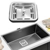 Qezodsx Stainless Steel Square Sink Strainer Plug Kitchen Sink Drain