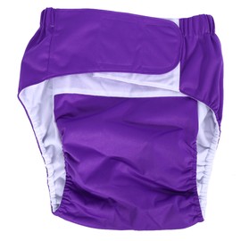 Ultra Absorbent Breathable Adult Cloth Diaper Washable Incontinence Nappy Pants(Dark Purple)