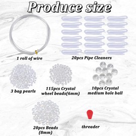 WEBEEDY 10 Sets DIY Beaded Angel Ornament Kit Crystal Angel Bead Pendant Charms Beaded Cyrstal Ornament Kit for DIY Keychain Jewelry Making Hanging Decor for Home Party Christmas Birthday Gifts