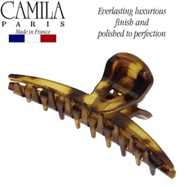 Camila Paris CP2382 French Hair Clip for Women, Narrow, Strong Hold Grip Double Teeth Girls Hair Claw Clips Jaw, Fashion Durable Styling Hair Accessories for Women, Made in France